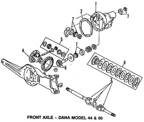 ford f250 4x4 front end parts diagram