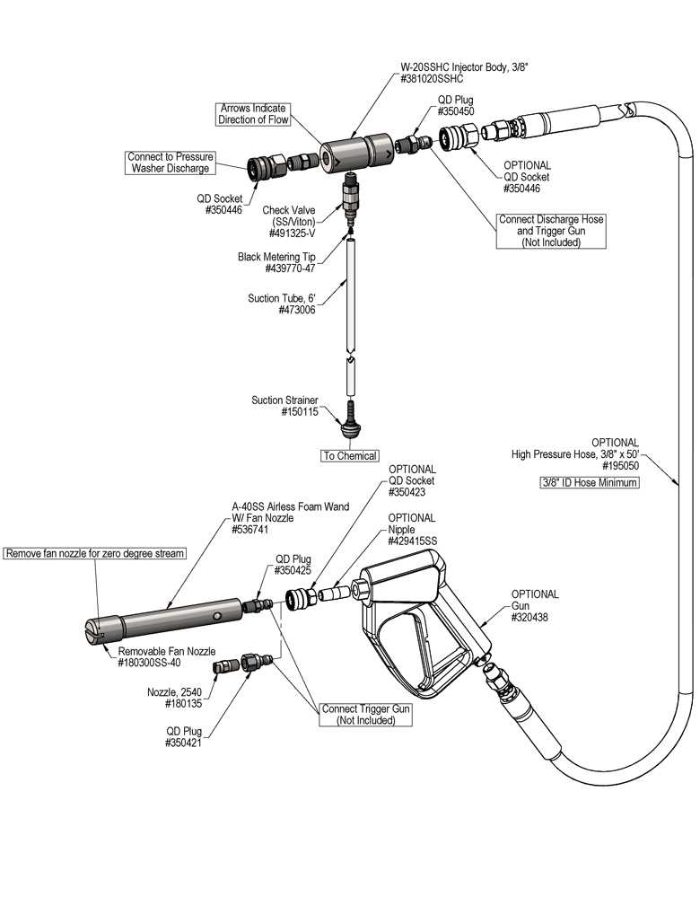 trigger pressure washer gun parts diagram