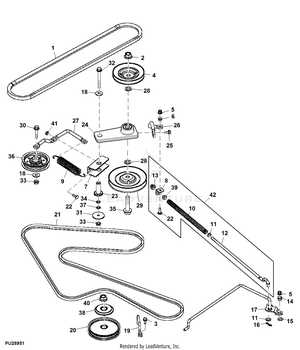 john deere x300 42 inch deck parts diagram