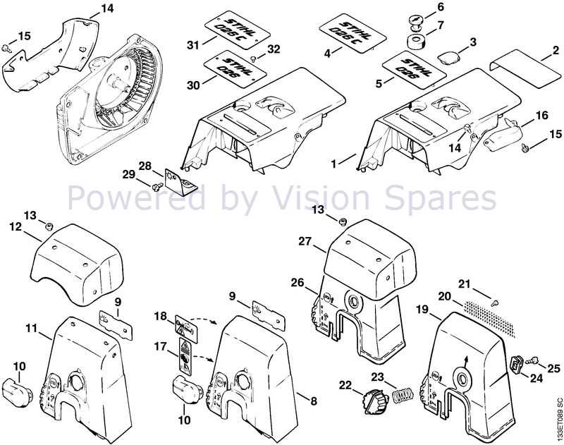 stihl 026 chainsaw parts diagram