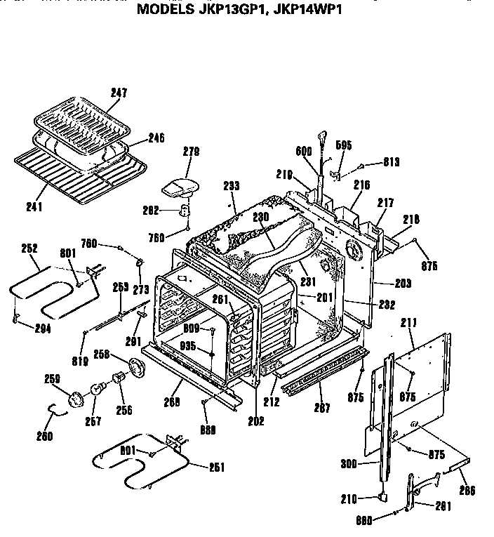 oven parts diagram