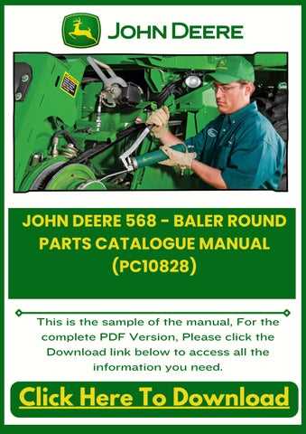 john deere 568 baler parts diagram