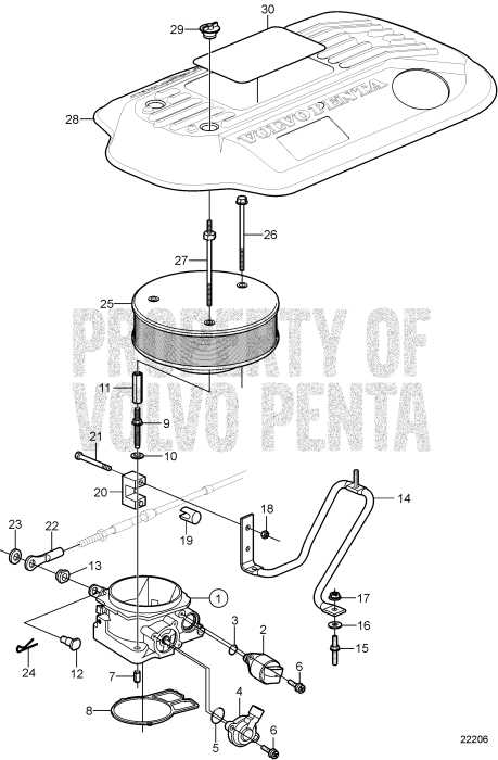 volvo penta 5.7 gi parts diagram