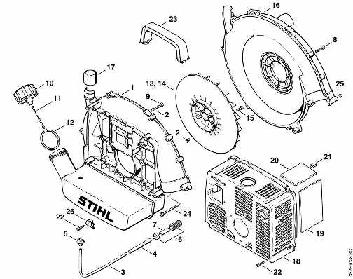 stihl backpack blower parts diagram