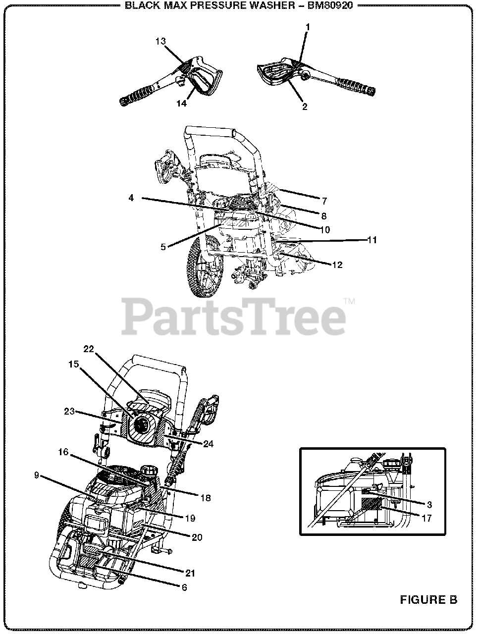 black max chainsaw parts diagram