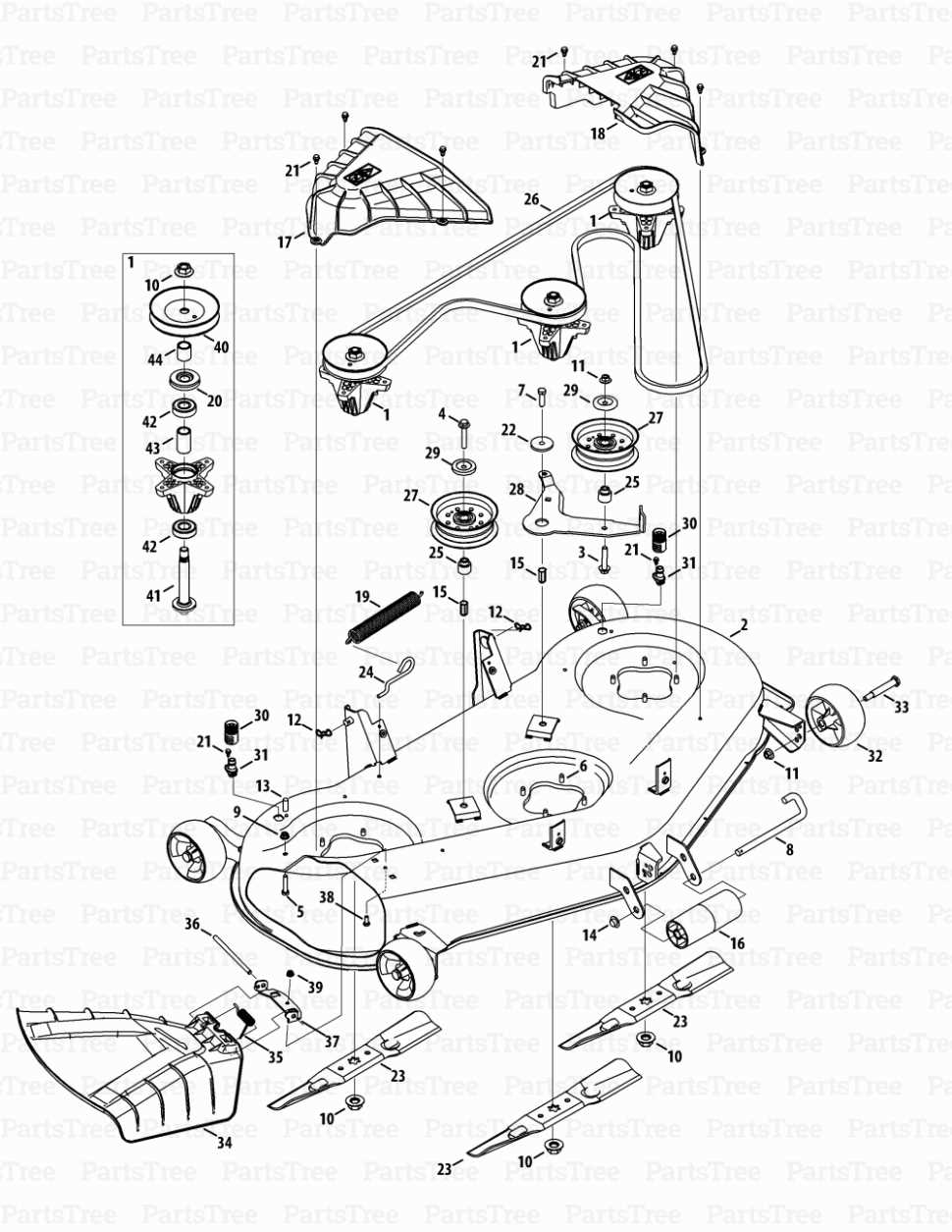 cub cadet xt1 42 parts diagram