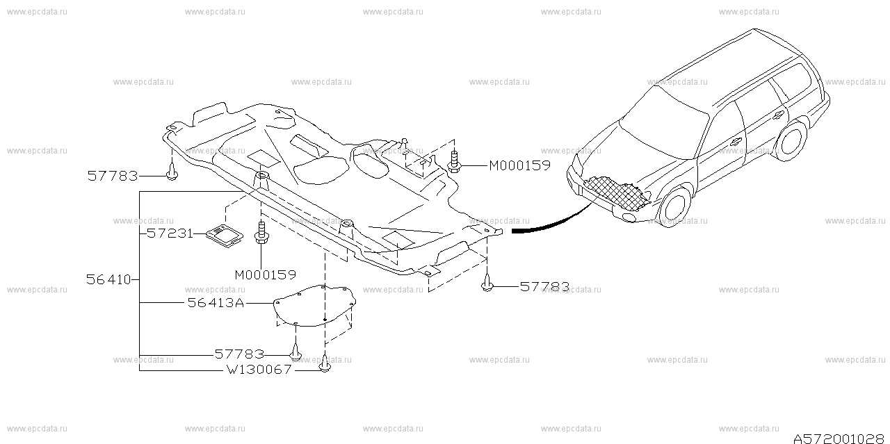 subaru exhaust parts diagram