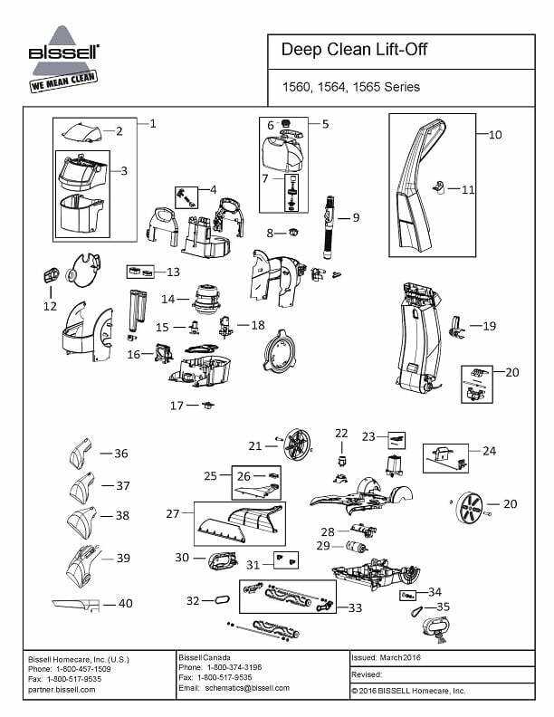 bissell little green parts diagram