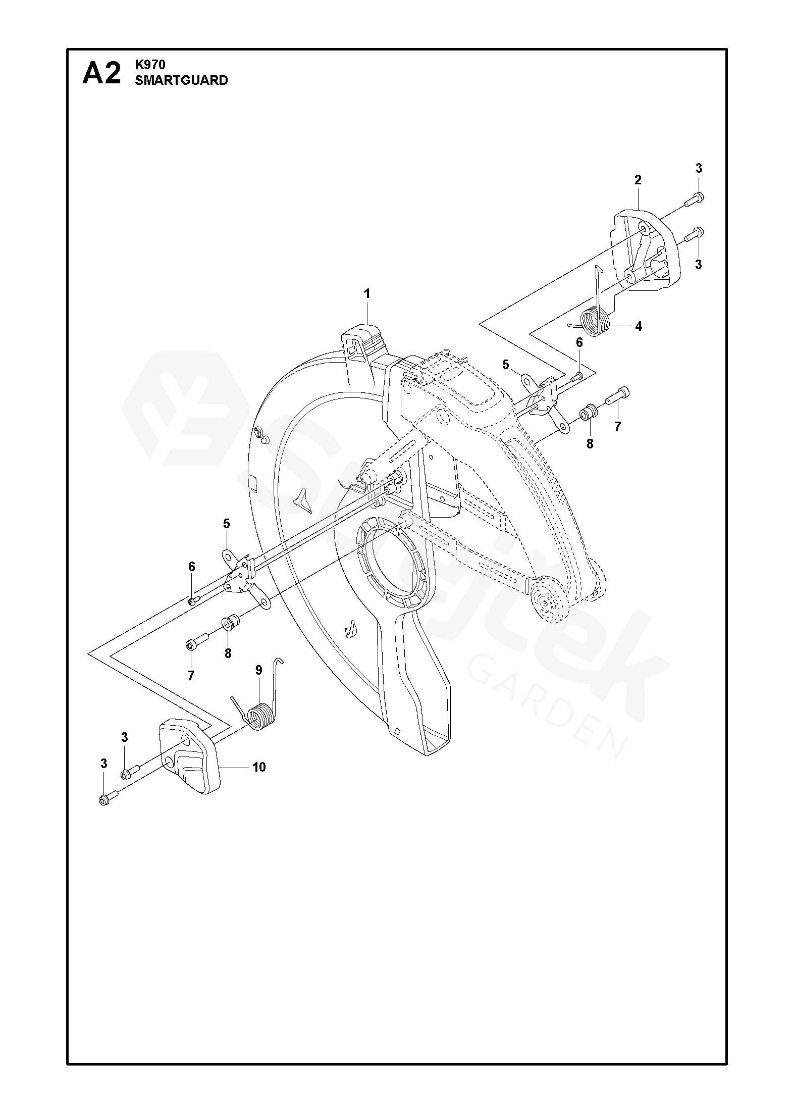 husqvarna k970 parts diagram