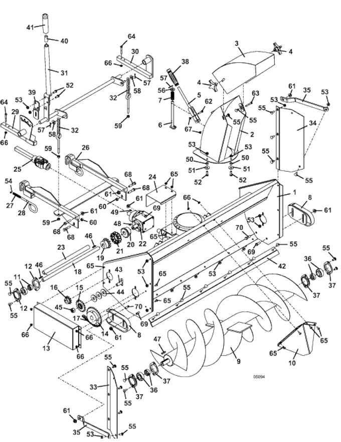 power smart snow blower parts diagram