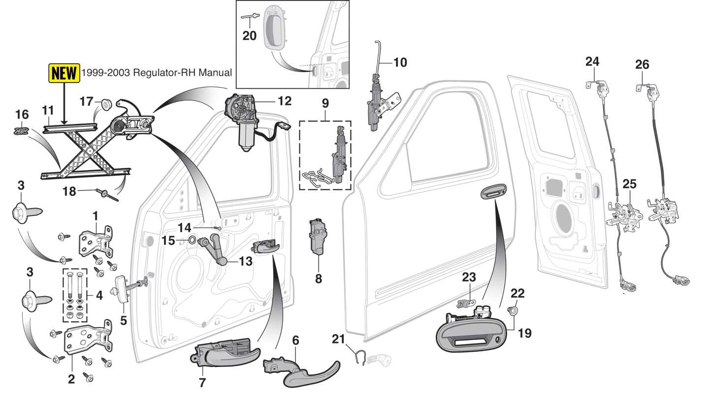 truck door parts diagram