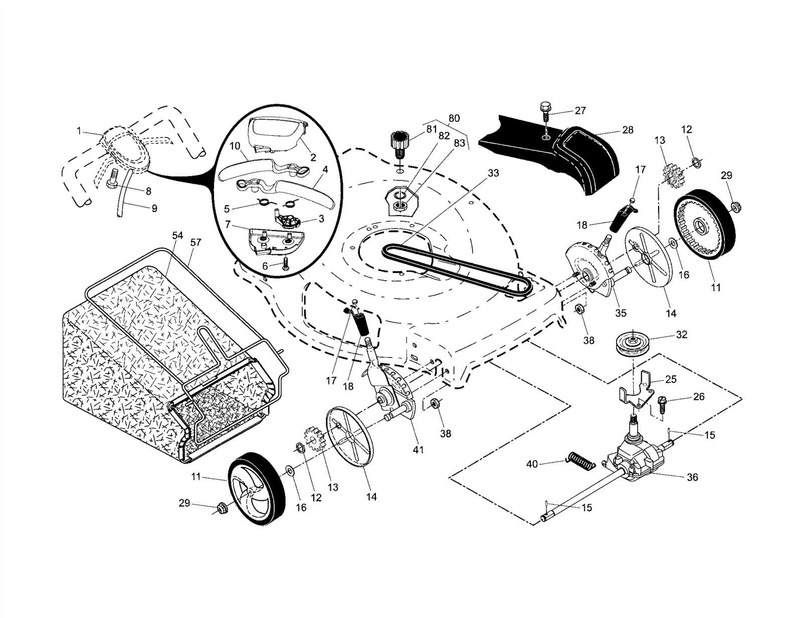 craftsman push lawn mower model 917 parts diagram