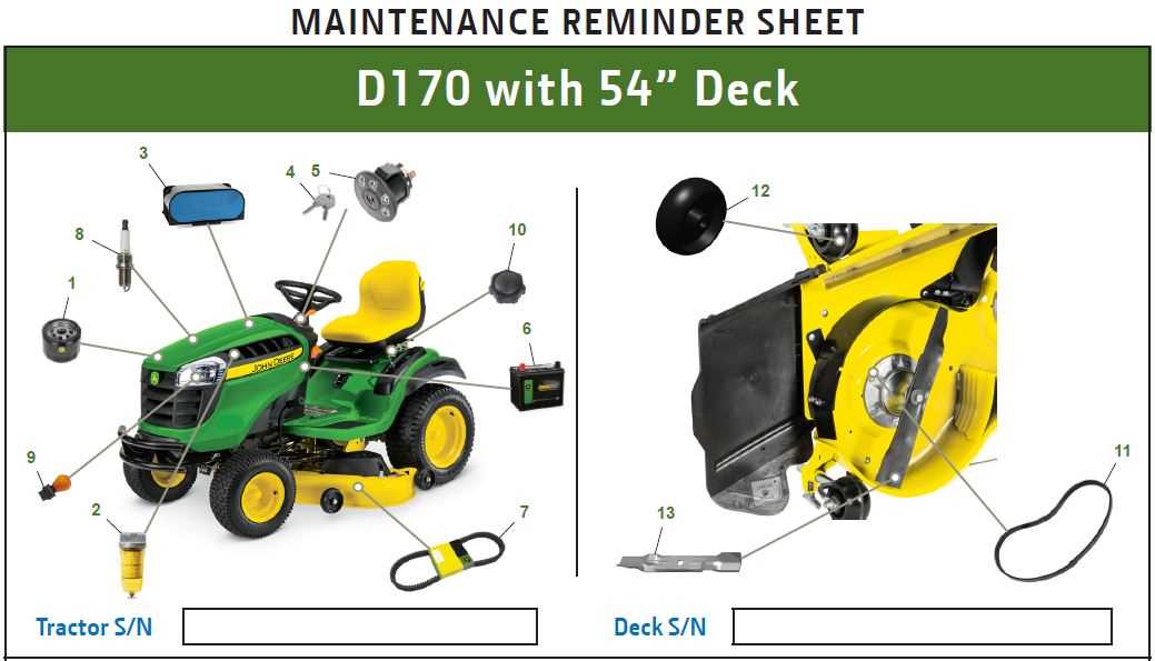 john deere d170 parts diagram