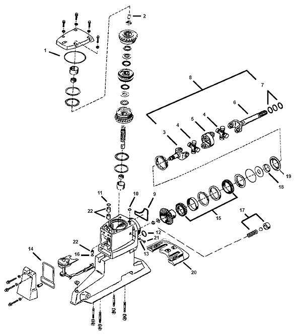 omc outdrive parts diagram