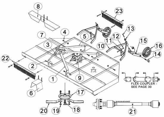 king kutter brush hog parts diagram