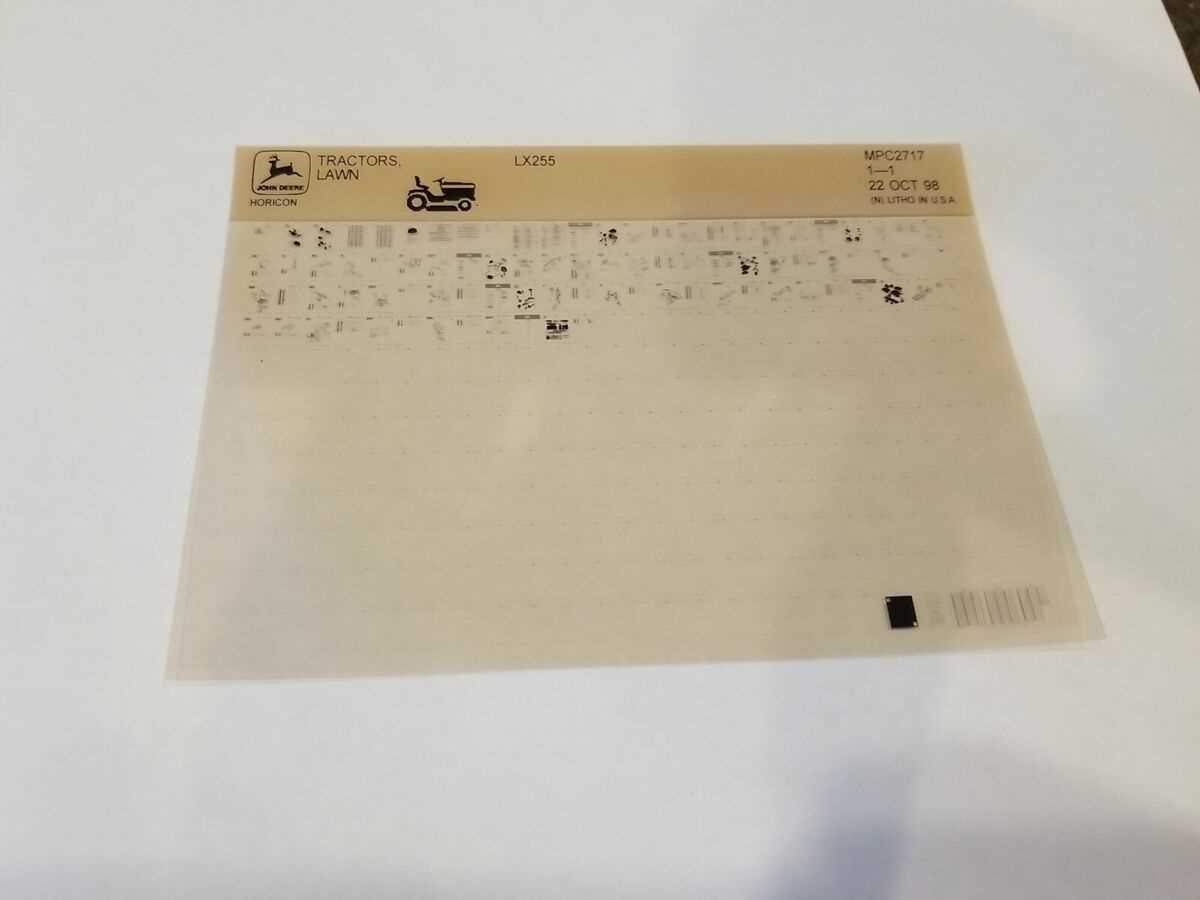 john deere lx255 parts diagram