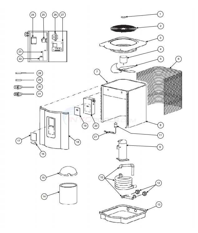 hayward heater parts diagram