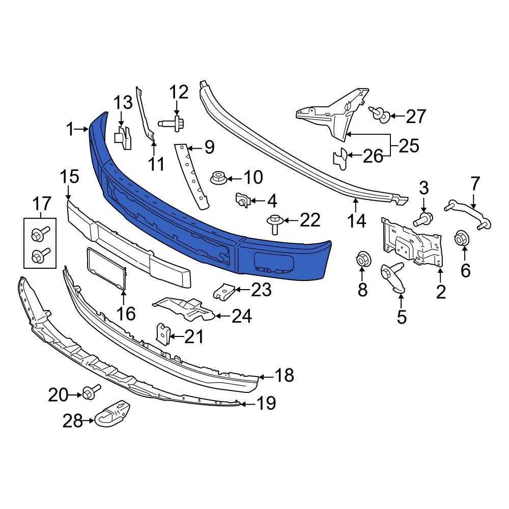 2013 ford f150 front bumper parts diagram