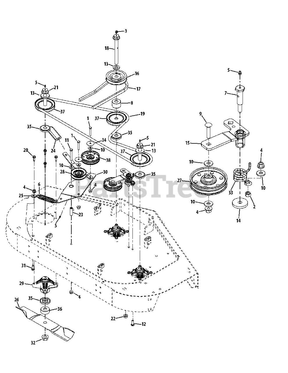 cub cadet z force 48 parts diagram