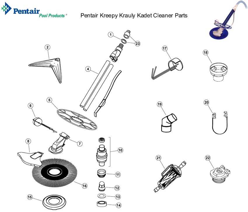 kreepy krauly parts diagram