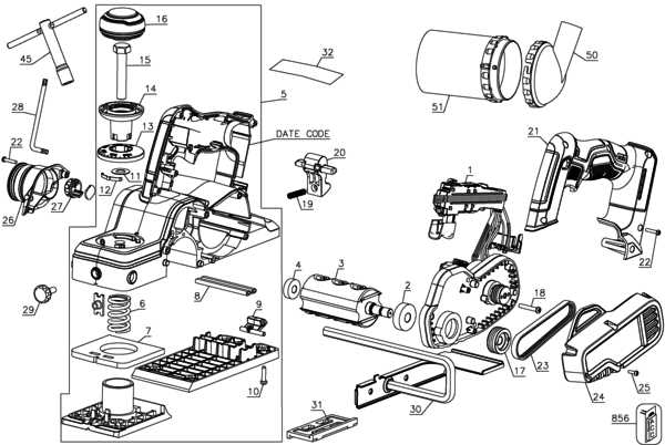 dewalt dw735 parts diagram