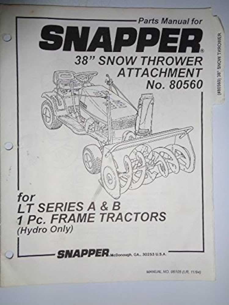 snapper snowblower parts diagram