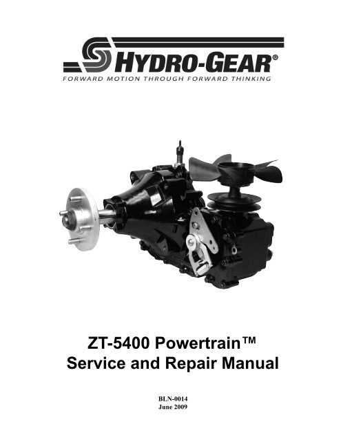 hydro gear zt 5400 parts diagram