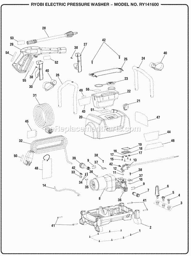 ryobi ry80940b parts diagram