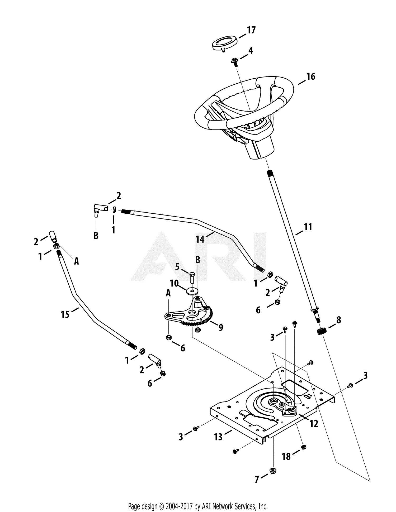 troy bilt pony 42 parts diagram