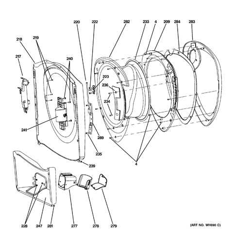 ge front load washer parts diagram