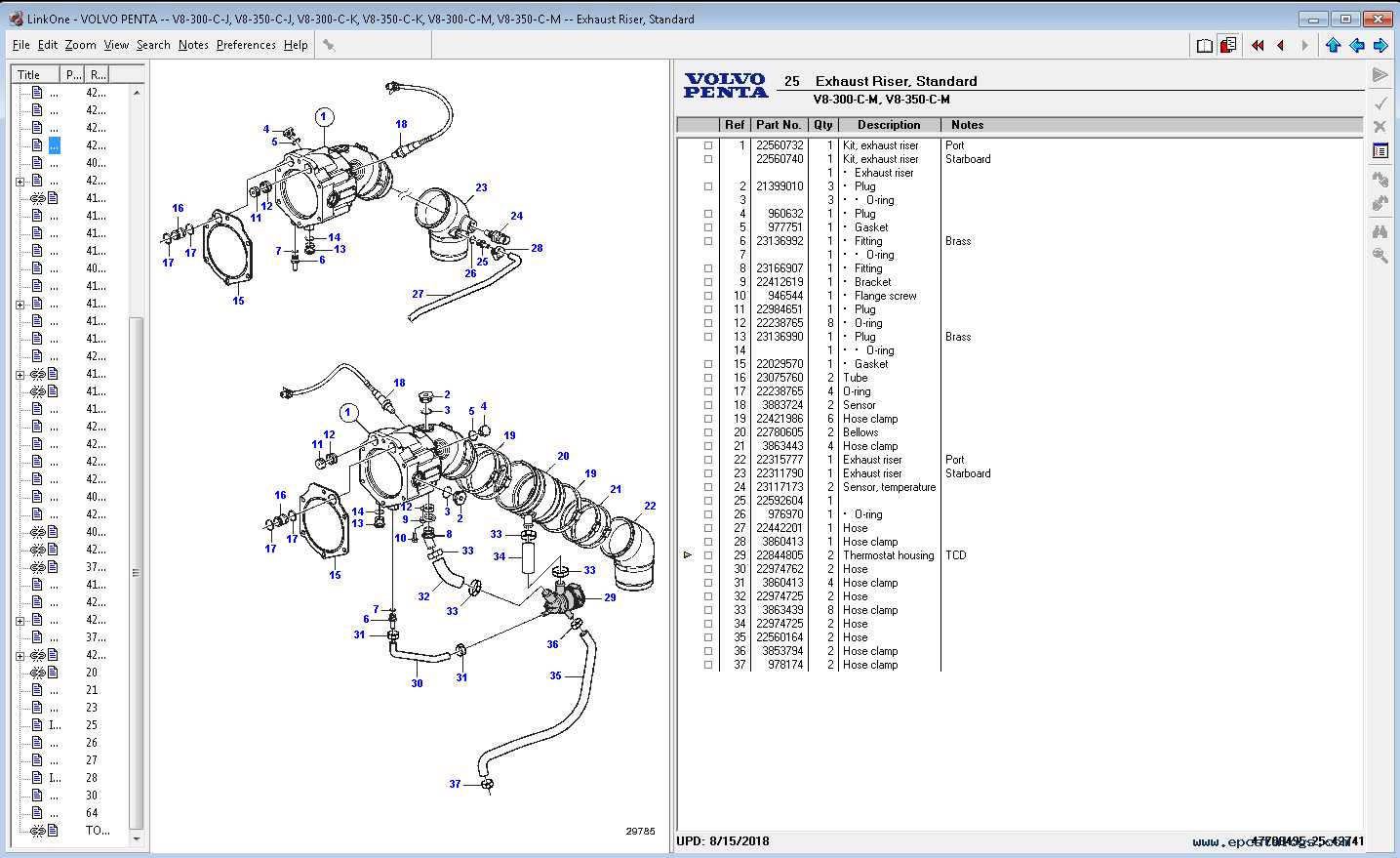 volvo penta 5.0 gxi parts diagram