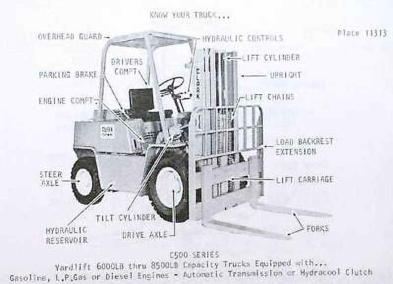 clark c500 forklift parts diagram