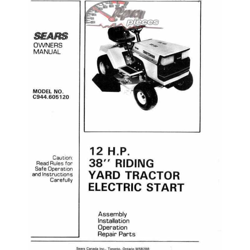 craftsman riding lawn mower parts diagram