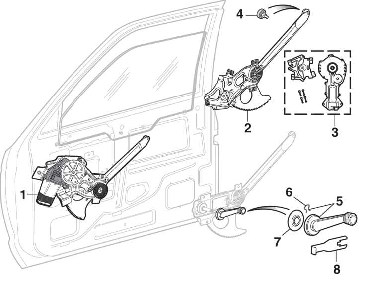 window regulator parts diagram