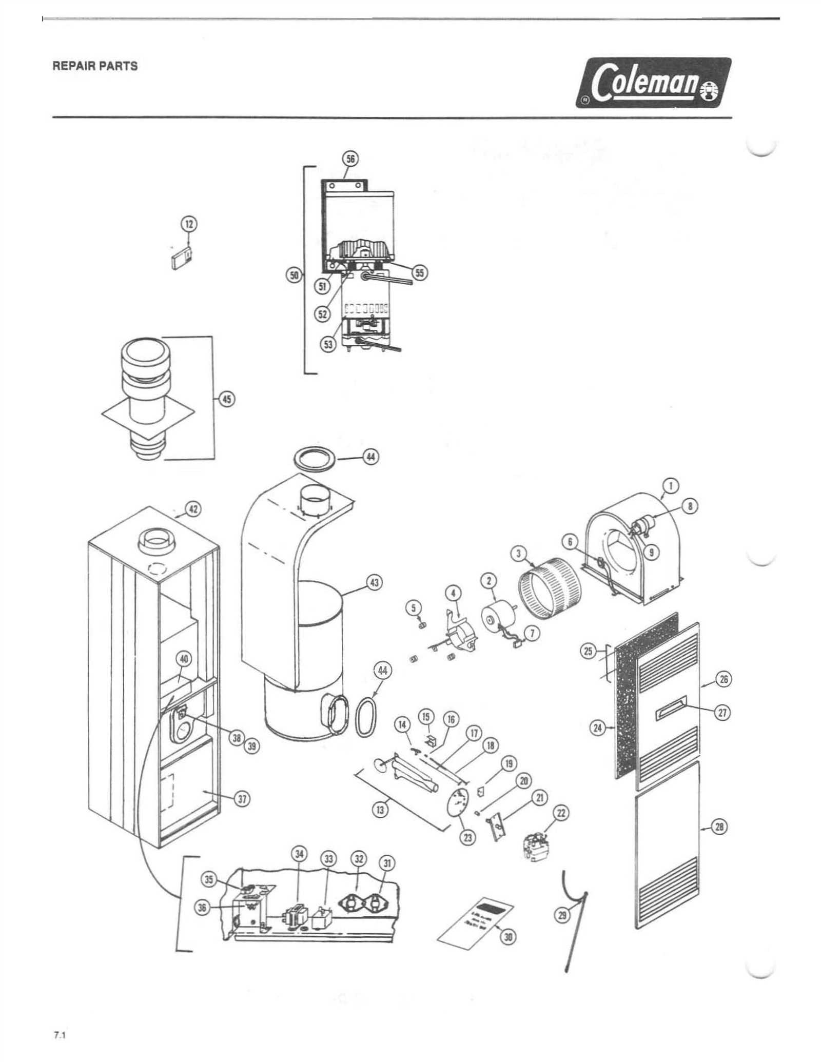 coleman mach parts diagram