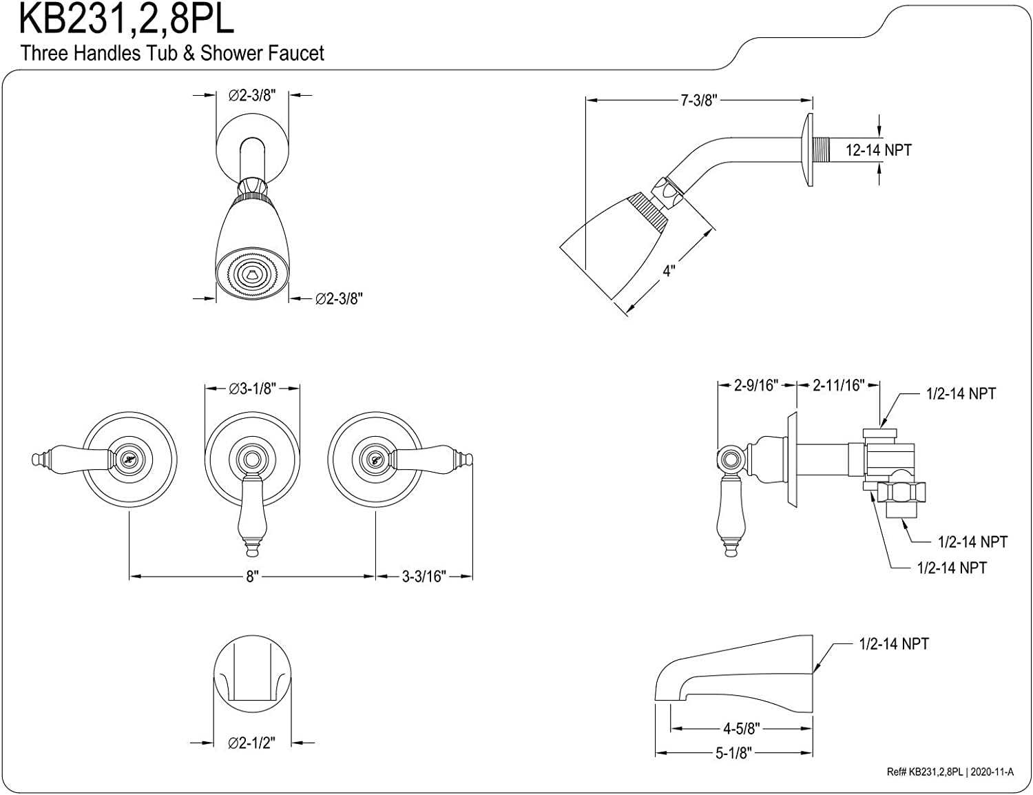 tub faucet parts diagram