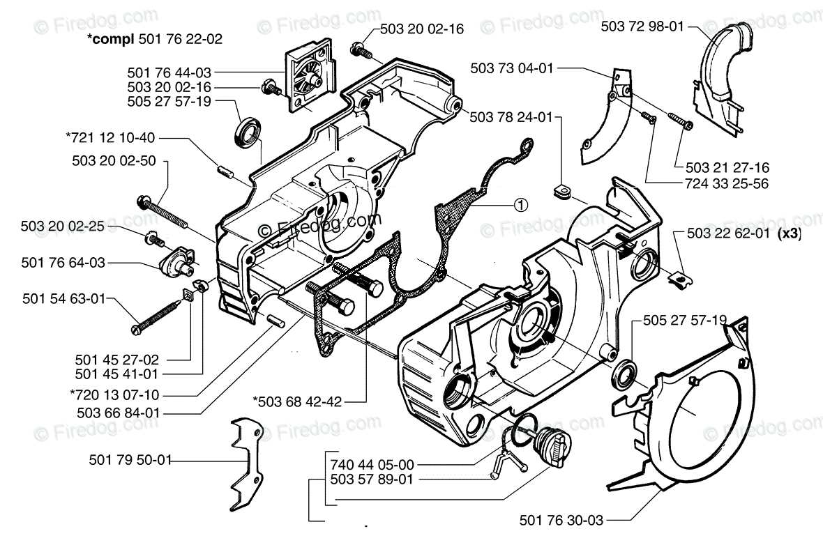 husqvarna chainsaw parts diagram