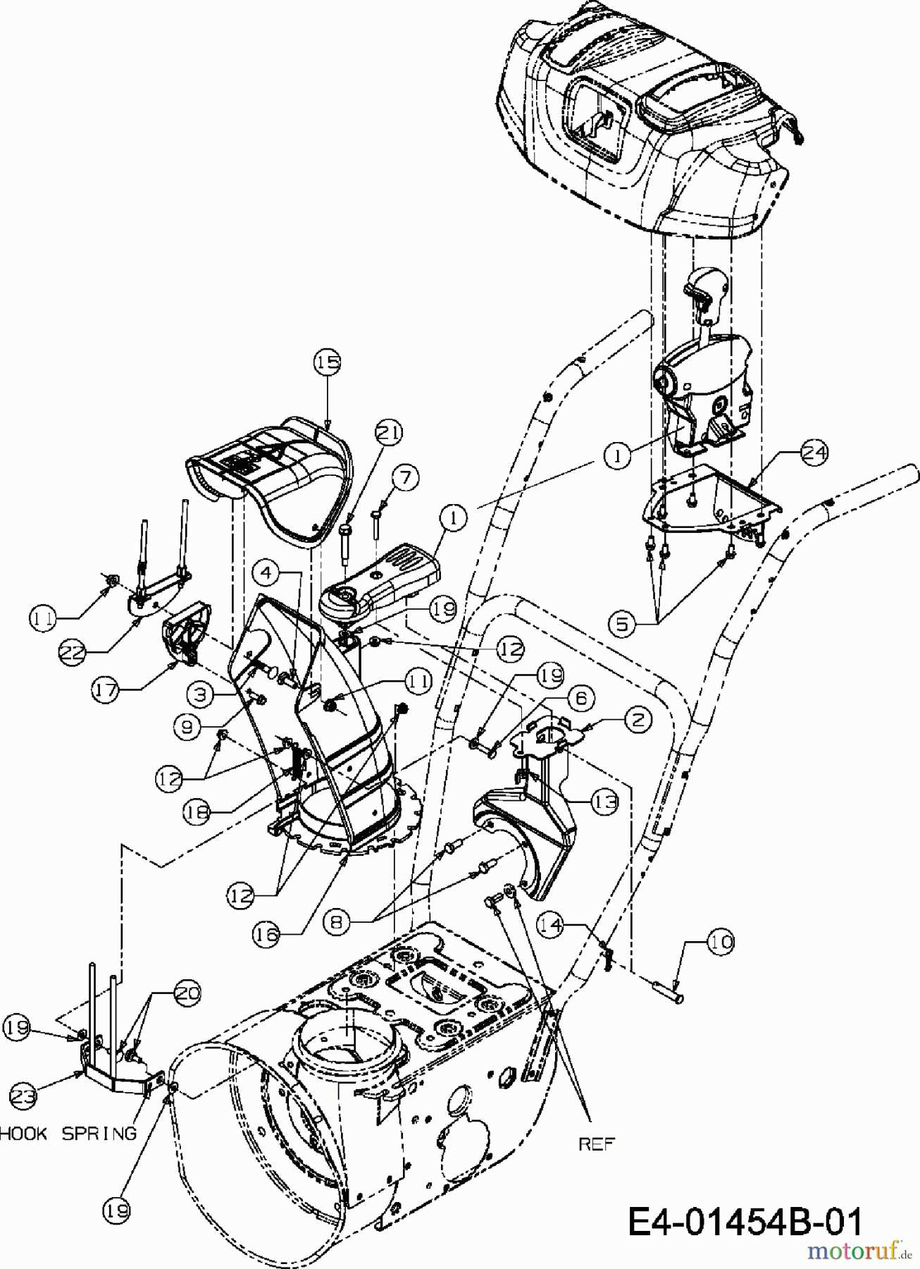 troy bilt snowblower parts diagram