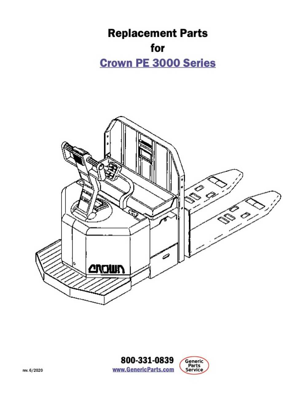 crown pallet jack parts diagram