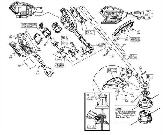 weed eater parts diagram