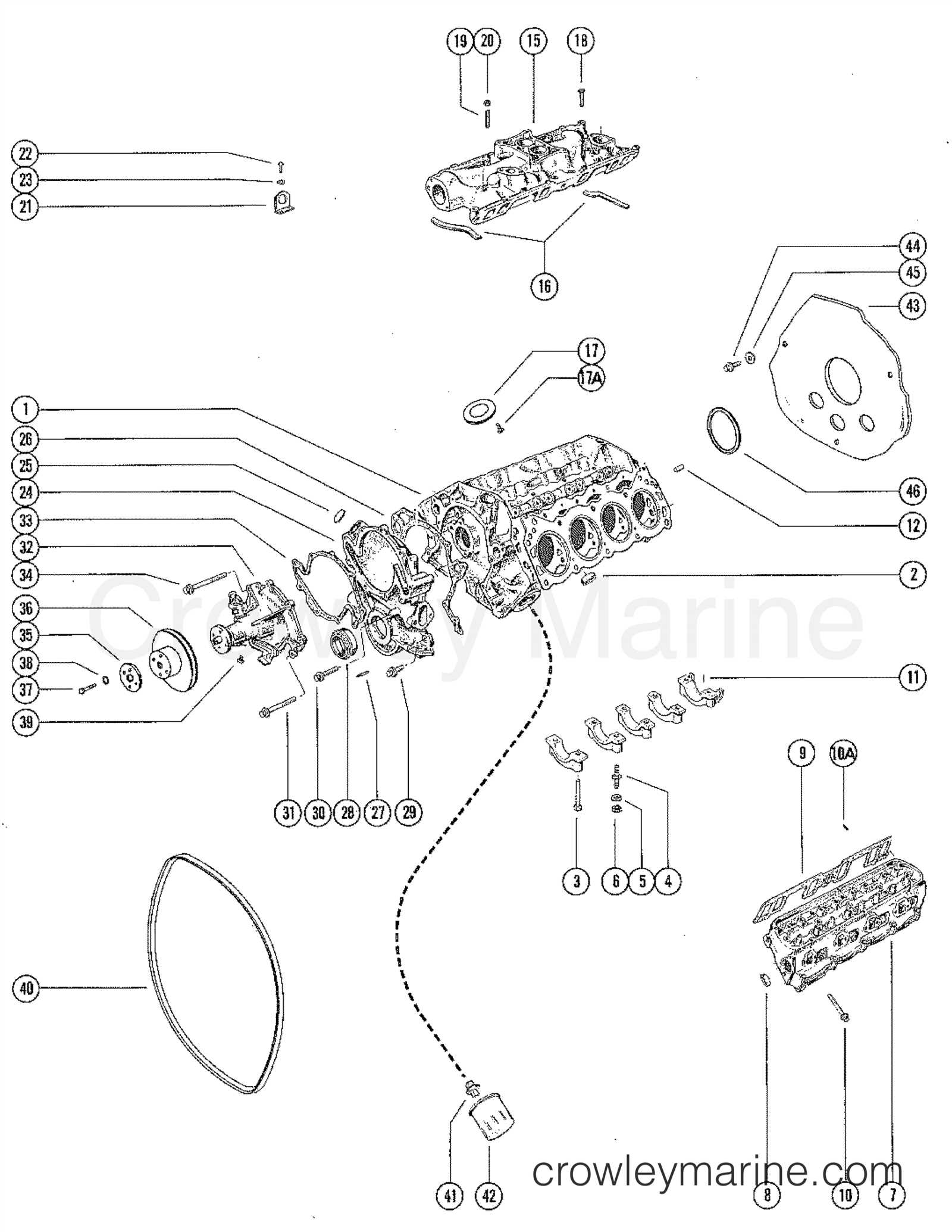 ford 302 engine parts diagram