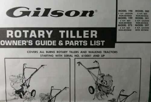 gilson tiller parts diagram