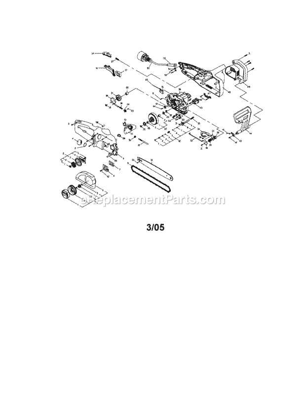 craftsman 16 36cc chainsaw parts diagram