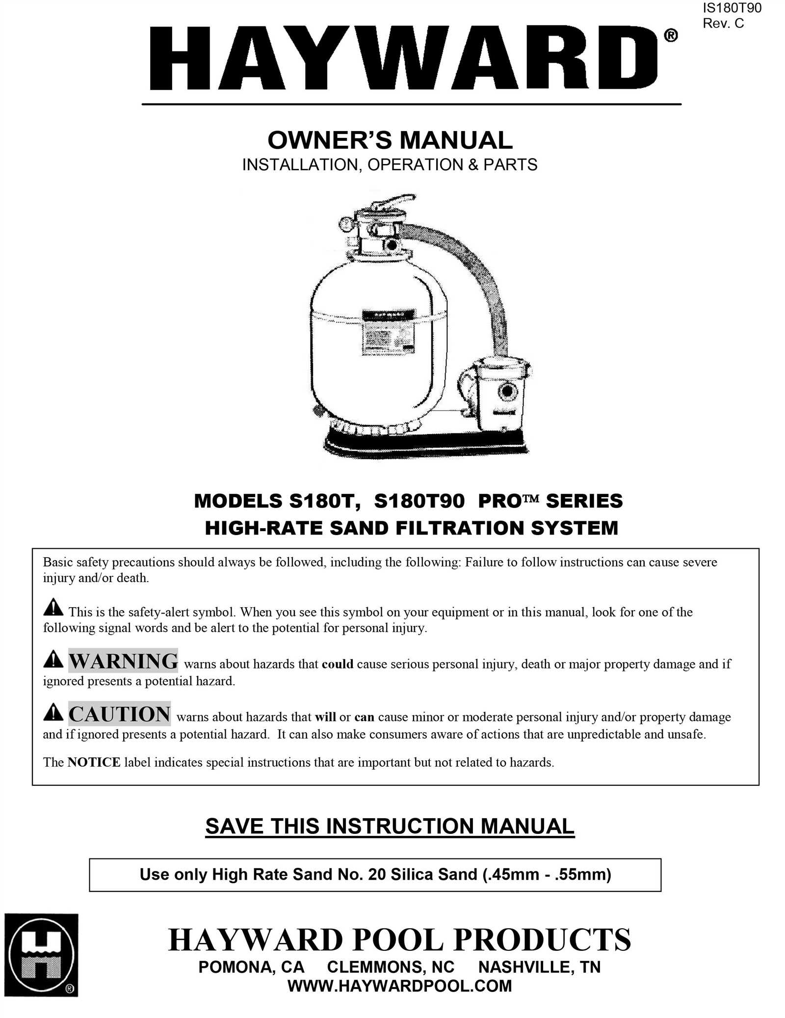 hayward s180t parts diagram