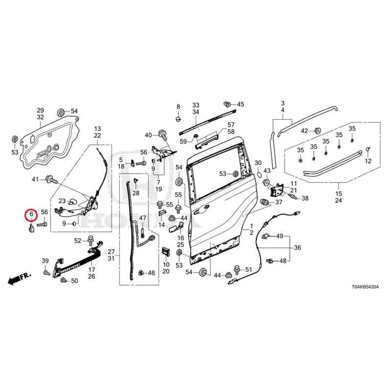 honda odyssey sliding door parts diagram