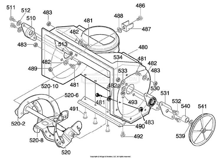 murray snow thrower parts diagram