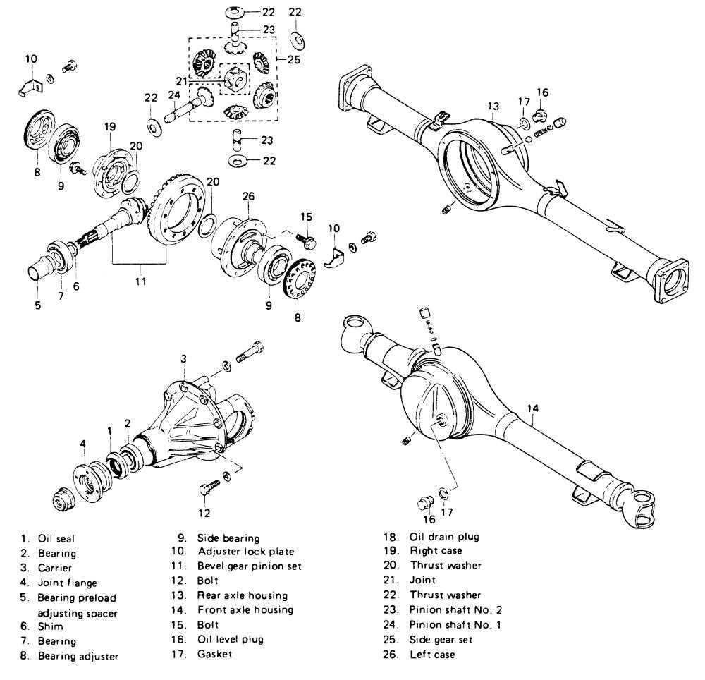 chevy front differential parts diagram