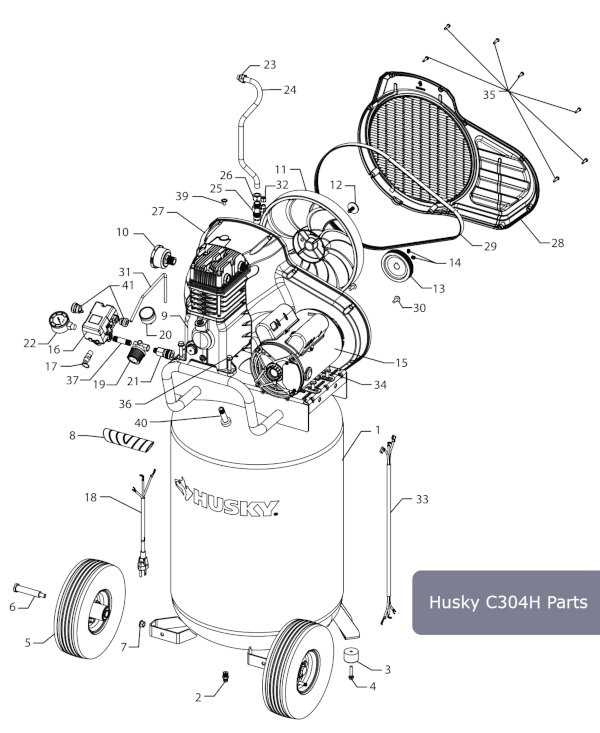 central pneumatic 3 gallon air compressor parts diagram