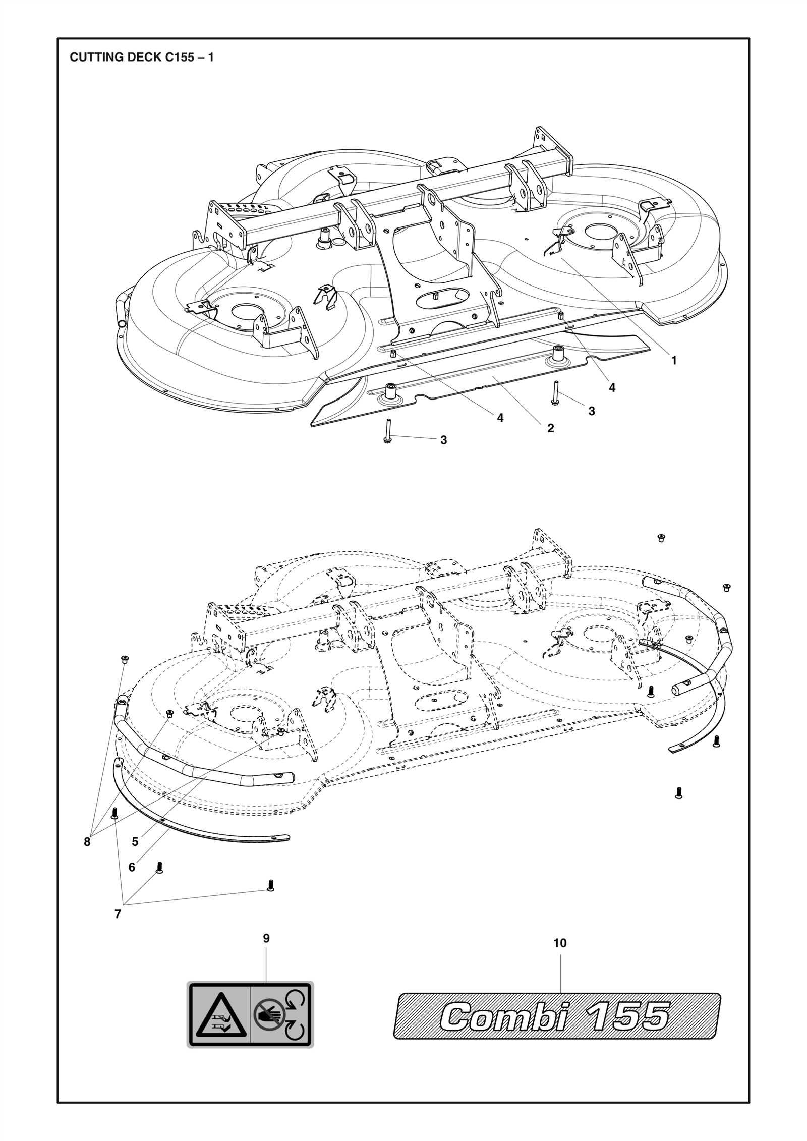 husqvarna 46 inch mower deck parts diagram