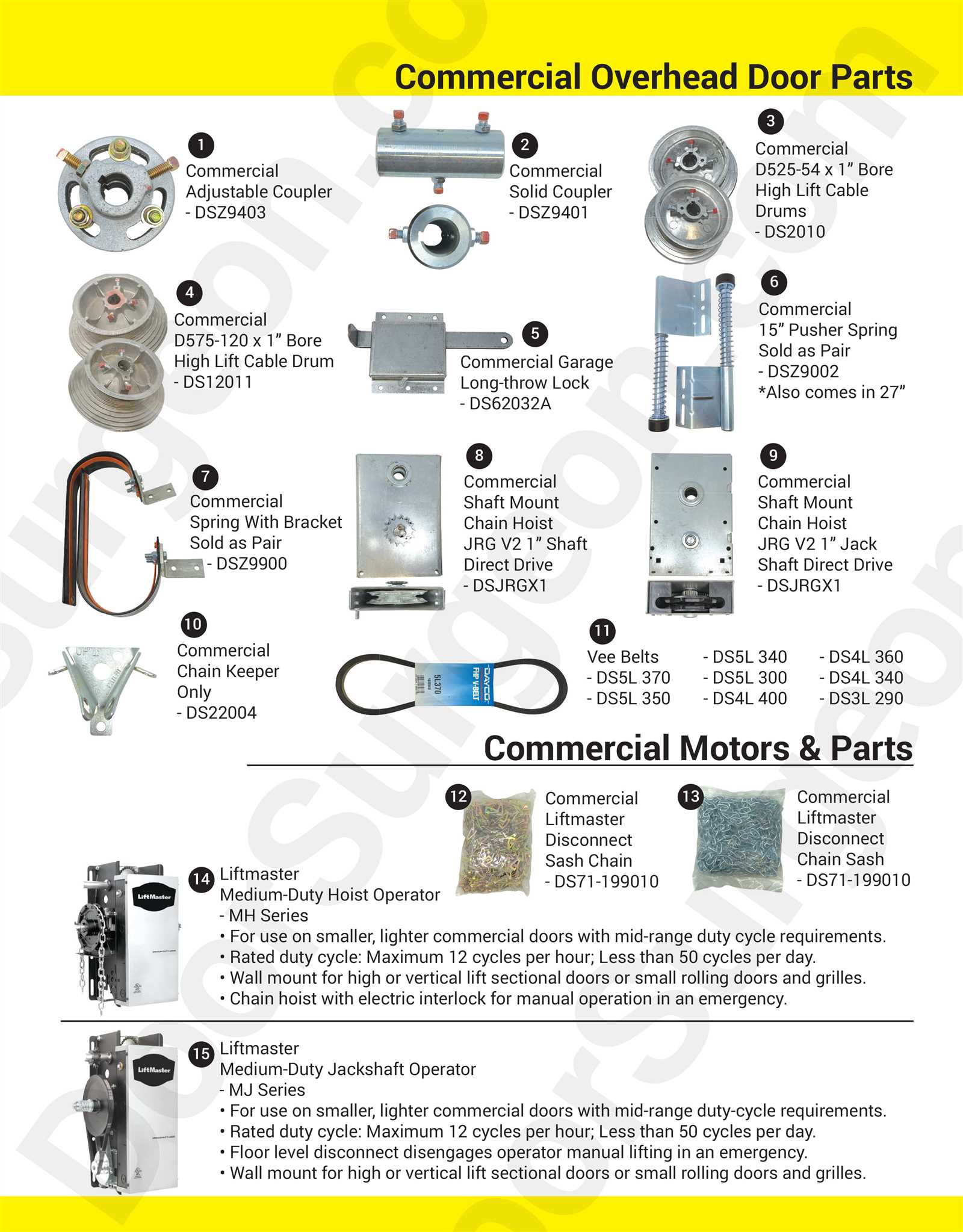 overhead garage door parts diagram